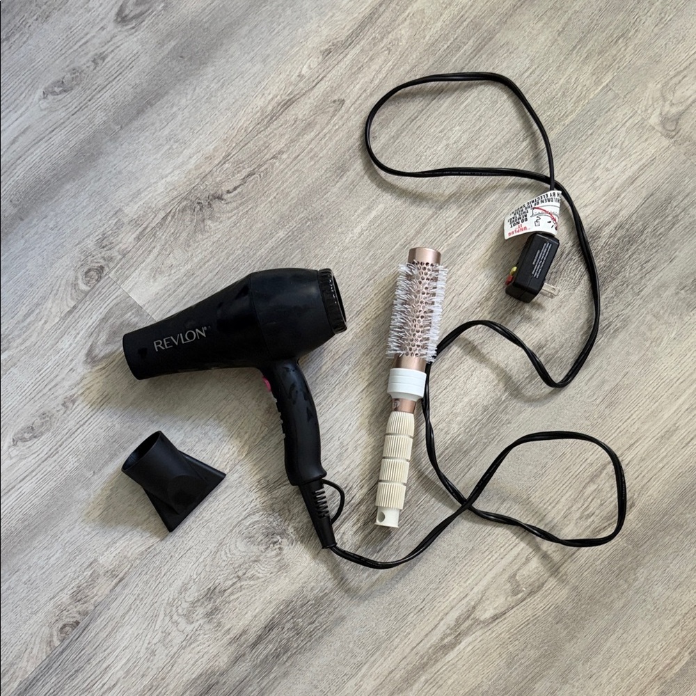 Revlon Black Hair Dryer with Styling Brush